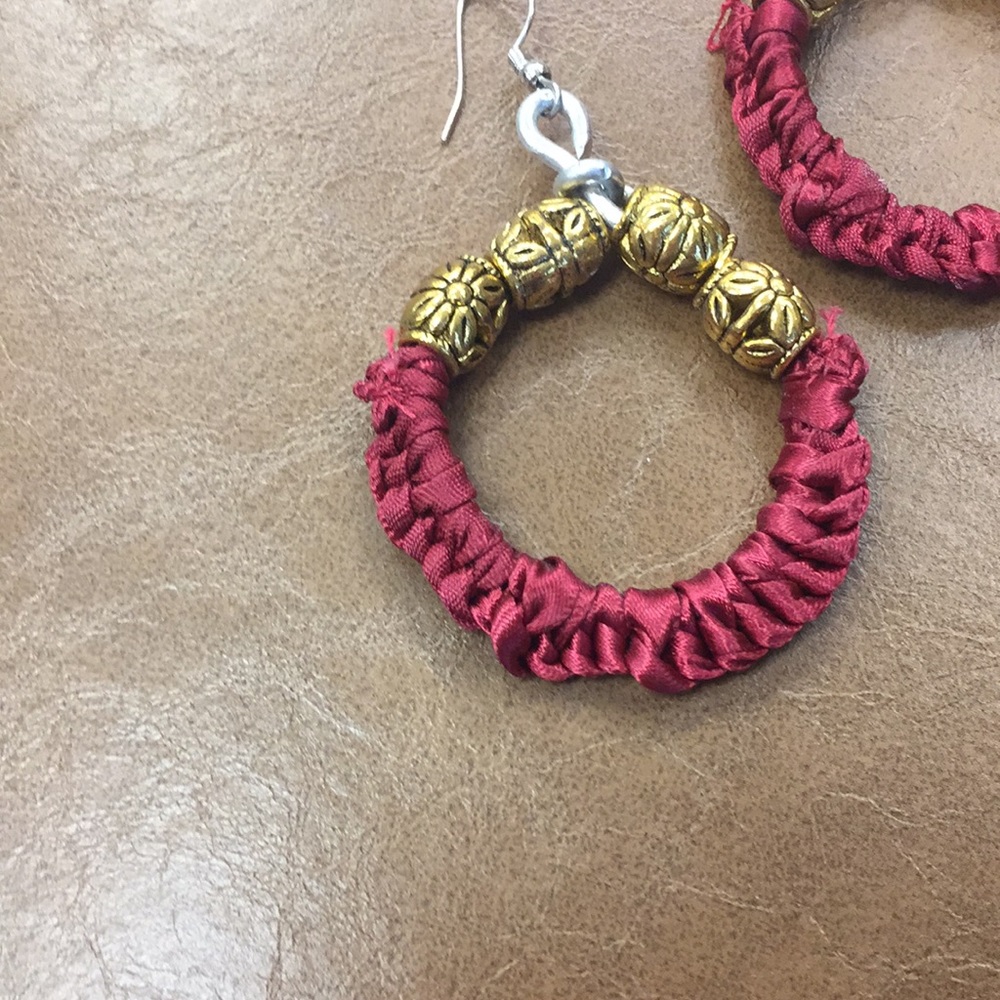 Earrings Ribbon gold and silver